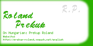 roland prekup business card